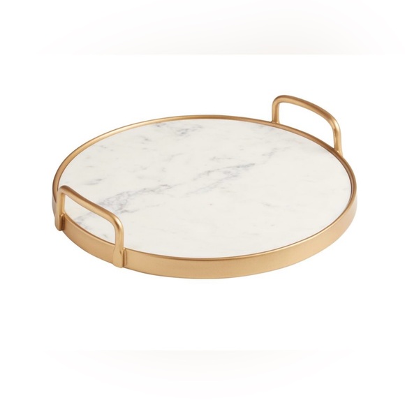 New! Gold and White Serving Tray - Picture 2 of 10